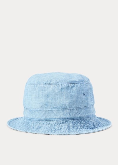 Sombreros Polo Ralph Lauren Hombre Azules / Marrom - Chambray Bucket - PADYS1534